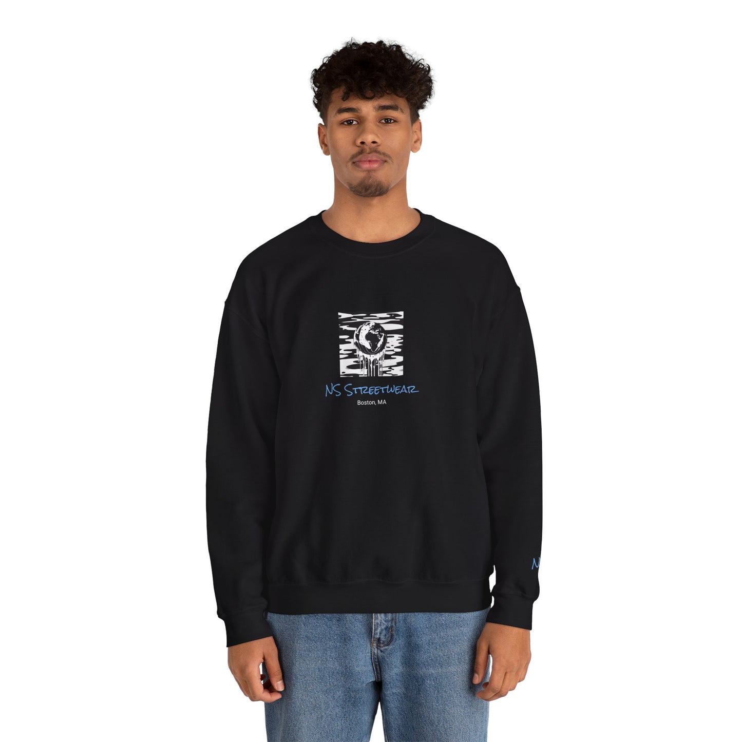 Black Globe Crewneck Sweatshirt