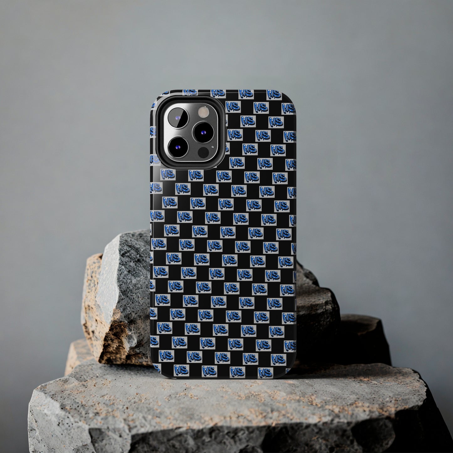 All Over Logo Phone Case Black