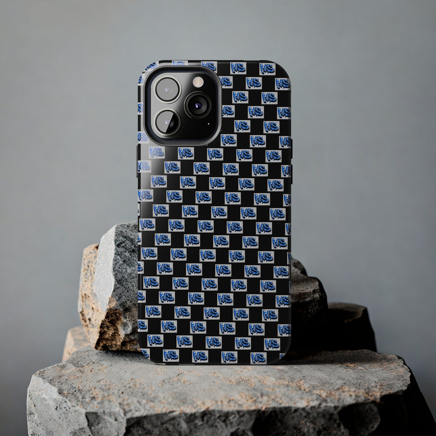 All Over Logo Phone Case Black