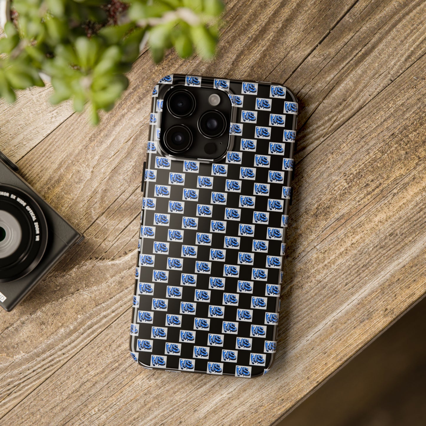 All Over Logo Phone Case Black