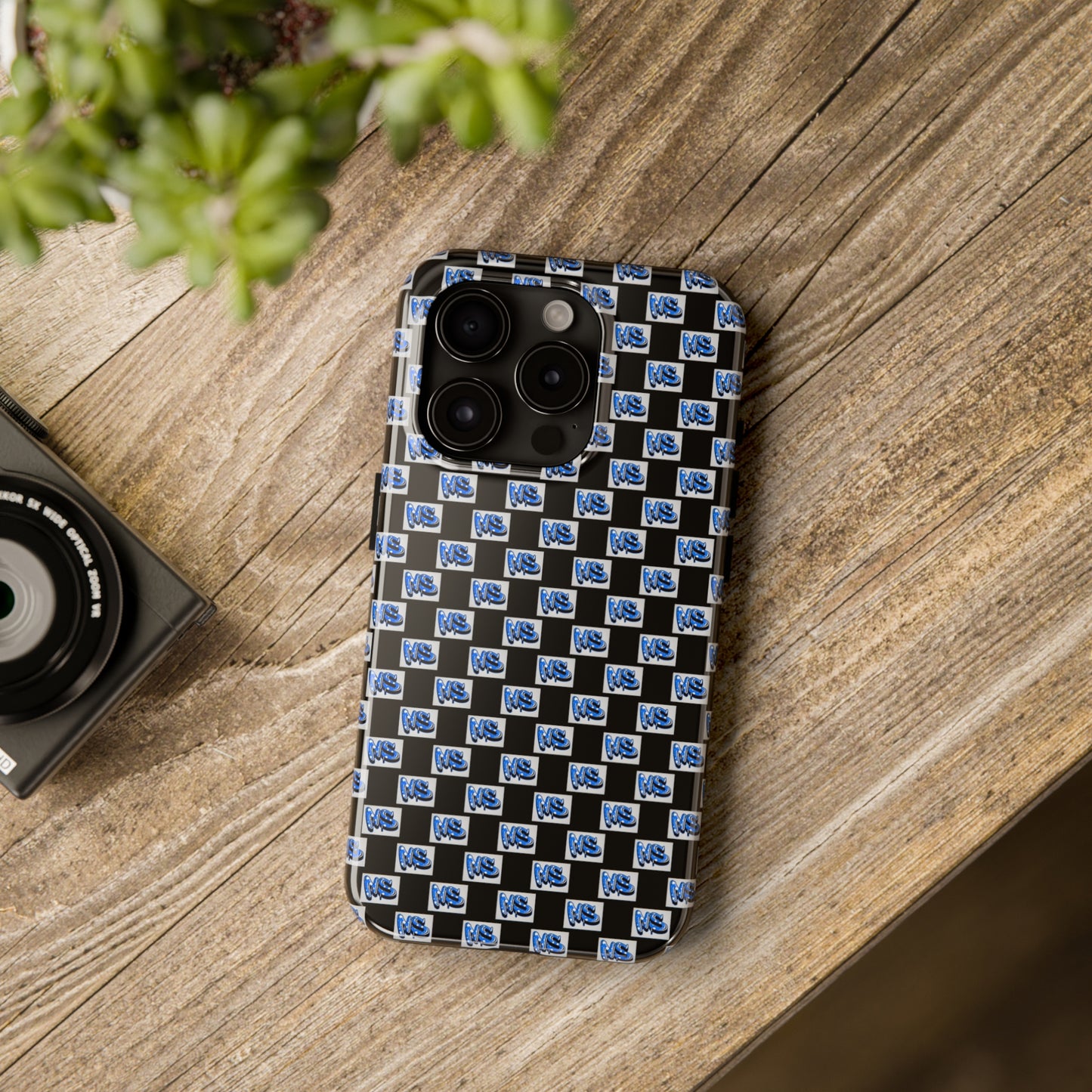 All Over Logo Phone Case Black