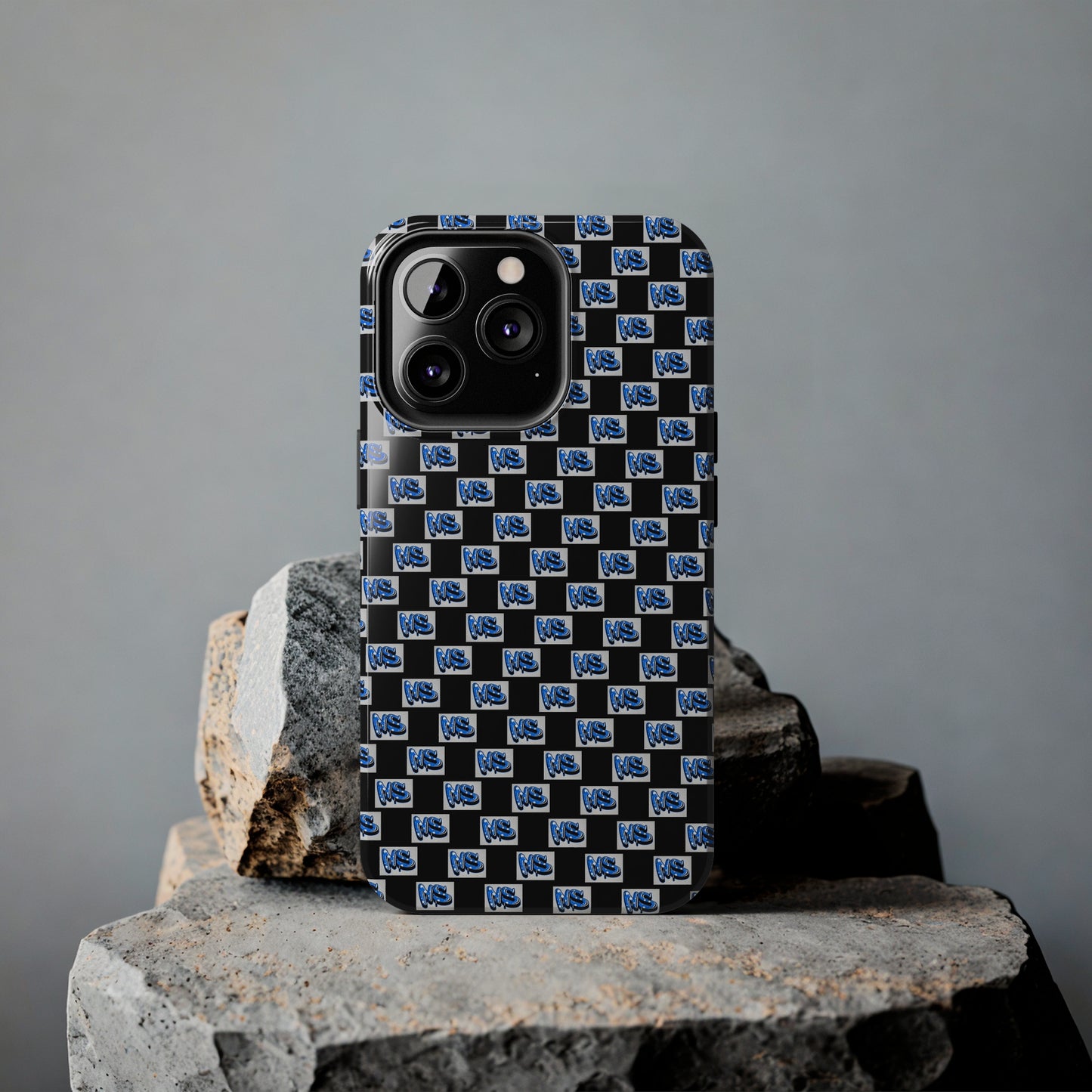 All Over Logo Phone Case Black