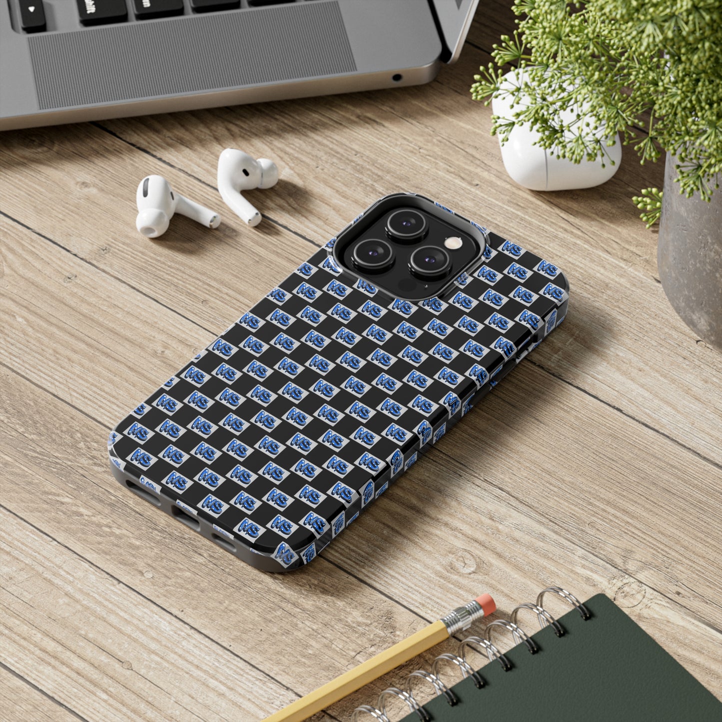 All Over Logo Phone Case Black